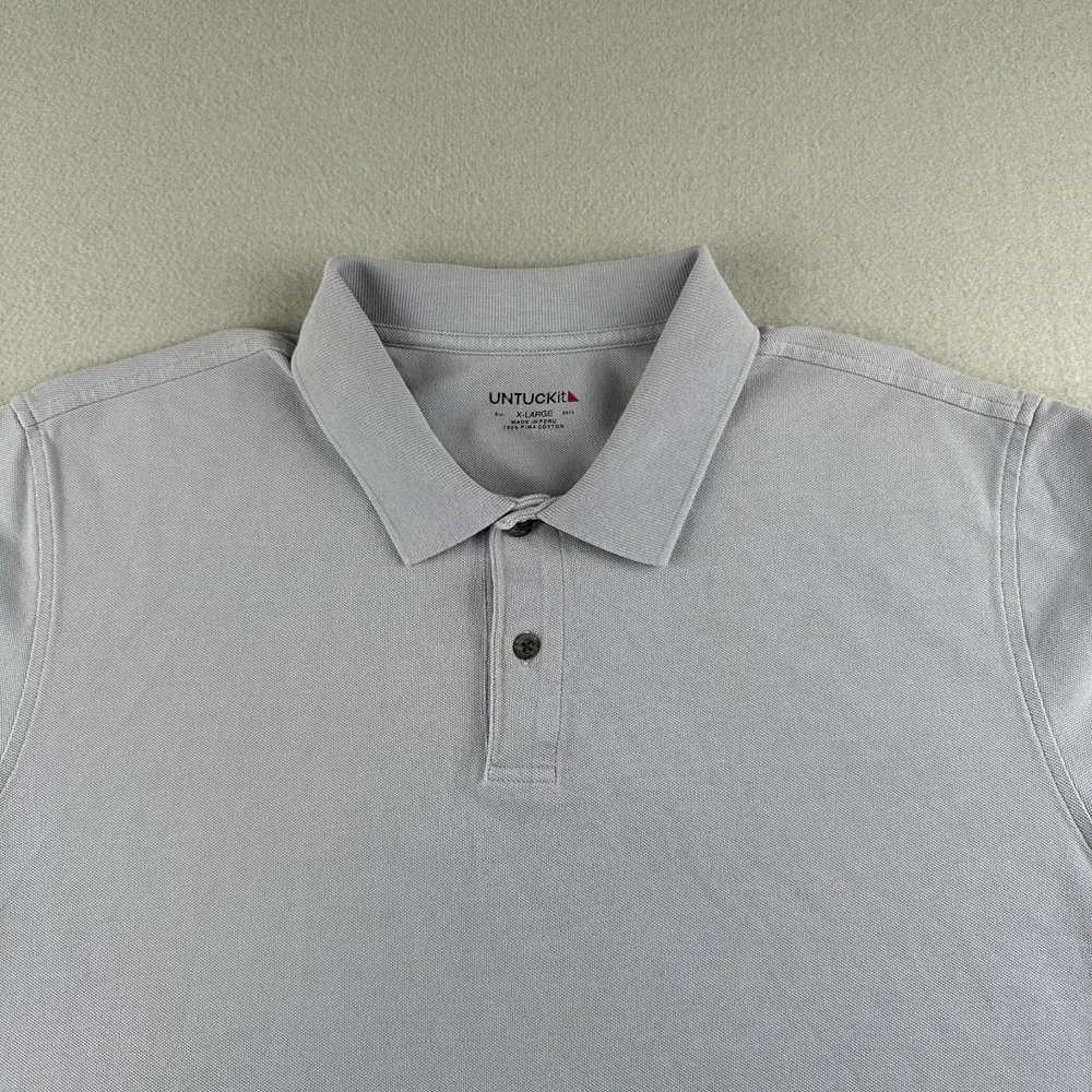 UNTUCKit Gondola Polo Mens XL Lgy Pima Cotton Regular Fit Short Sleeve 30167